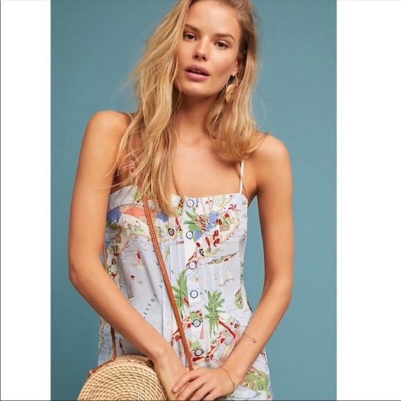 Anthropologie Italy Map Tank top NWOT - Picture 2 of 7